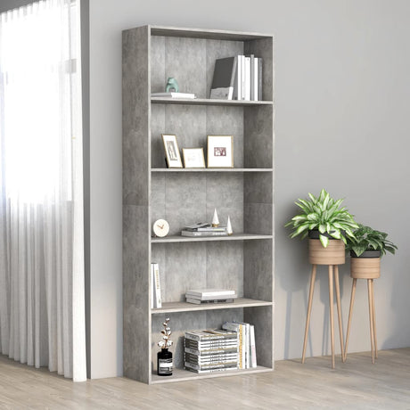 5-Tier Book Cabinet 80X30X Engineered Wood