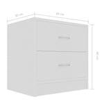 Bedside Cabinet 40X30X40 Cm Engineered Wood