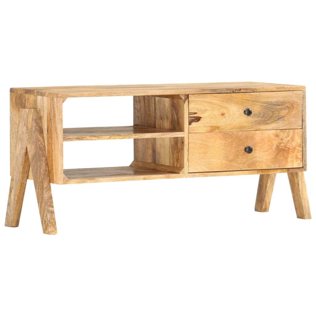 Tv Cabinet 97X35X47 Cm Solid Mango Wood