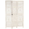 Hand Carved 3-Panel Room Divider 120X165 Cm Solid Mango Wood