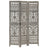 Hand Carved 3-Panel Room Divider 120X165 Cm Solid Mango Wood