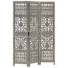 Hand Carved 3-Panel Room Divider 120X165 Cm Solid Mango Wood