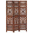 Hand Carved 3-Panel Room Divider 120X165 Cm Solid Mango Wood