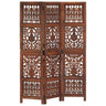 Hand Carved 3-Panel Room Divider 120X165 Cm Solid Mango Wood