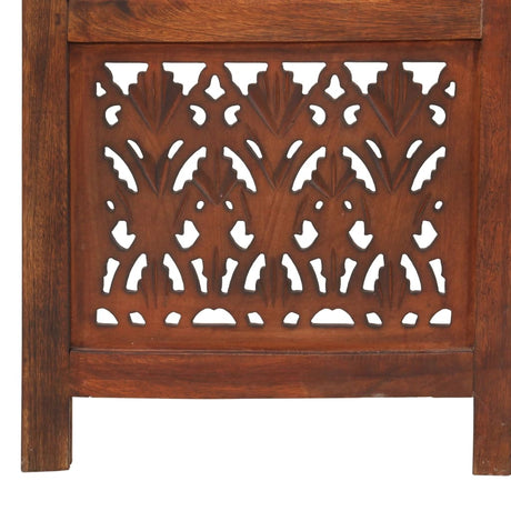 Hand Carved 3-Panel Room Divider 120X165 Cm Solid Mango Wood