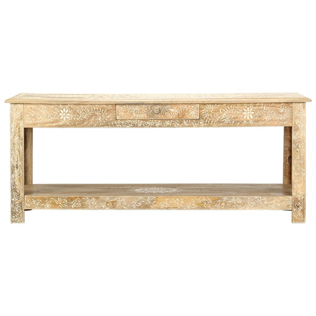 Coffee Table 110X50X45 Cm Hand Painted Solid Mango Wood