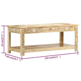 Coffee Table 110X50X45 Cm Hand Painted Solid Mango Wood