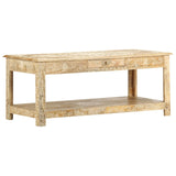 Coffee Table 110X50X45 Cm Hand Painted Solid Mango Wood