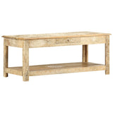 Coffee Table 110X50X45 Cm Hand Painted Solid Mango Wood
