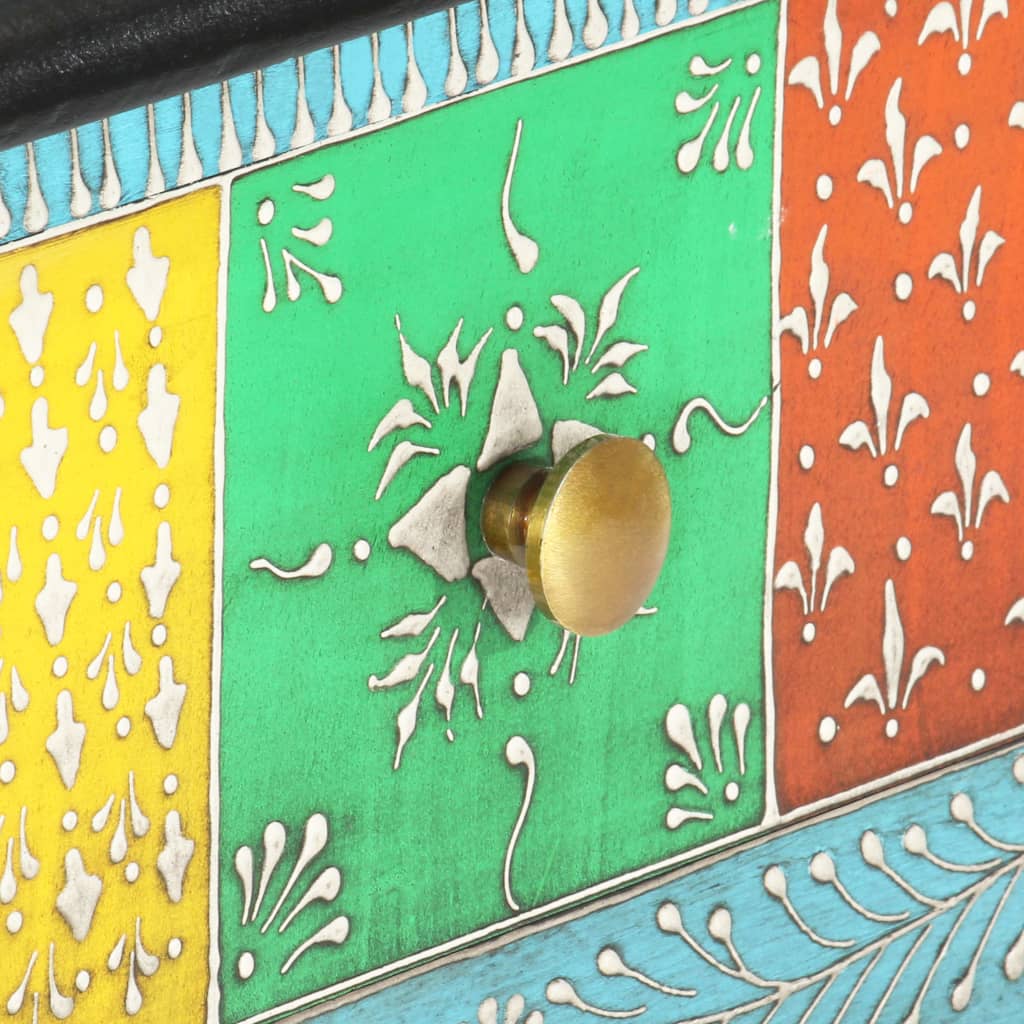 Hand Painted Console Table 80X35X75 Cm Solid Mango Wood