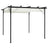 Pergola With Retractable Roof White 3X3 M Steel