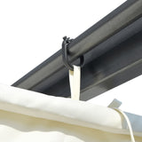 Pergola With Retractable Roof White 3X3 M Steel