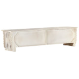 Tv Cabinet White 140X30X35 Cm Solid Mango Wood