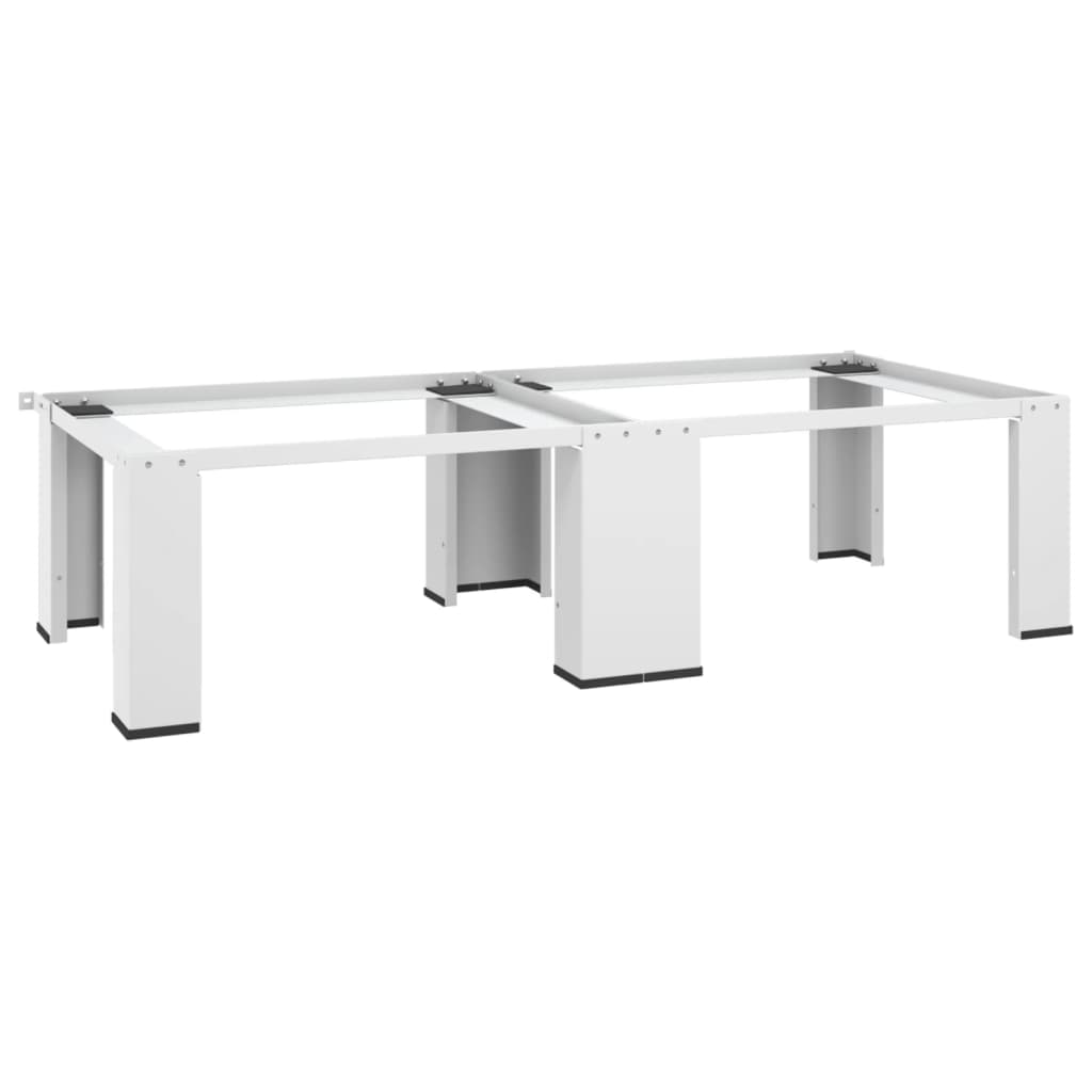 Washing And Drying Machine Pedestal With Pull-Out Shelves White