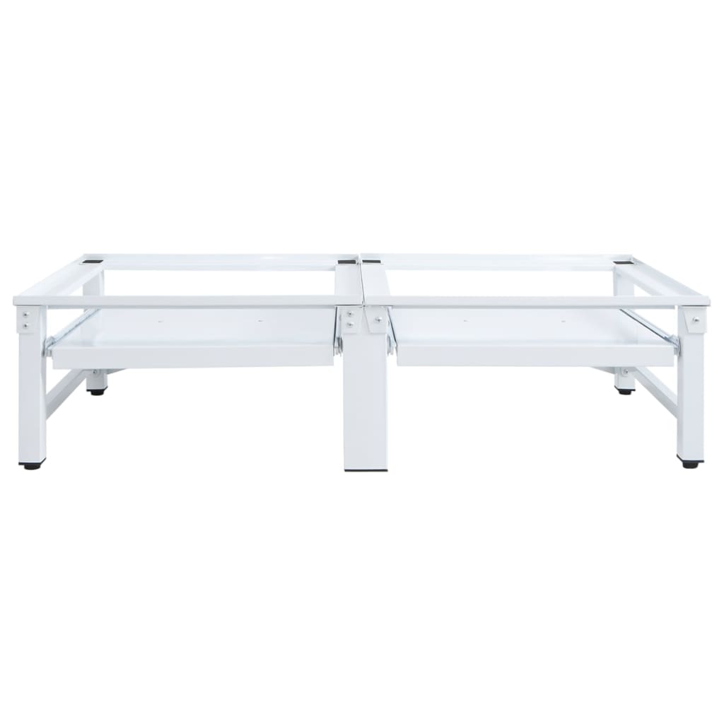 Washing And Drying Machine Pedestal With Pull-Out Shelves White
