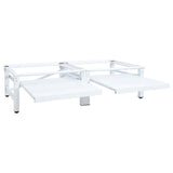 Washing And Drying Machine Pedestal With Pull-Out Shelves White