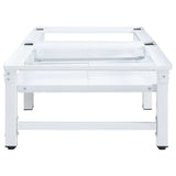 Washing And Drying Machine Pedestal With Pull-Out Shelves White