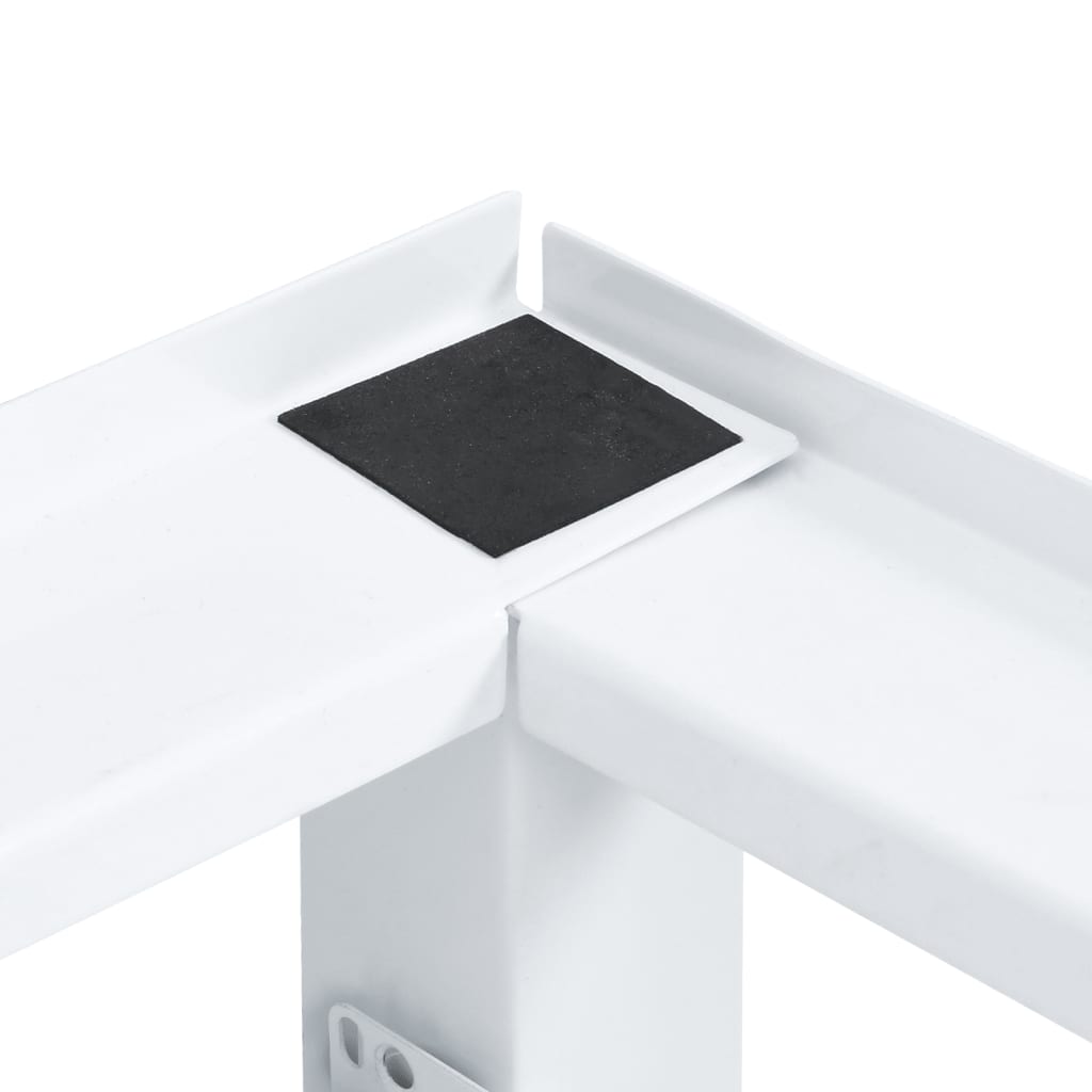 Washing And Drying Machine Pedestal With Pull-Out Shelves White