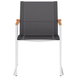 Garden Chairs 2 Pcs Textilene And Stainless Steel Grey