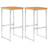 Bar Chairs 2 Pcs And Stainless Steel