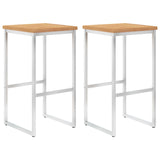 Bar Chairs 2 Pcs And Stainless Steel