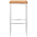 Bar Chairs 2 Pcs And Stainless Steel