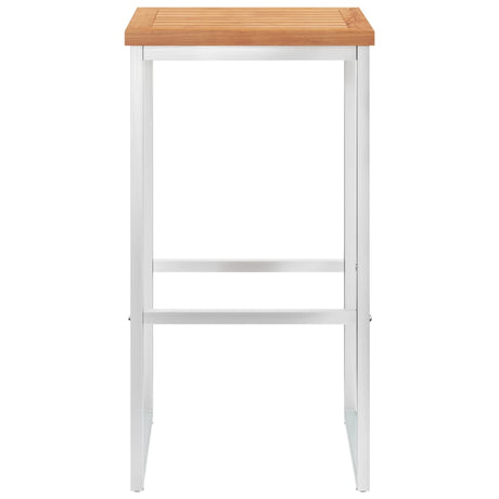 Bar Chairs 2 Pcs And Stainless Steel