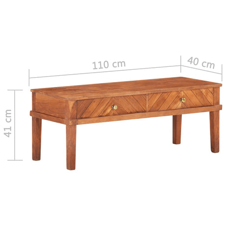 Tv Cabinet 110X40X41 Cm Solid Acacia Wood