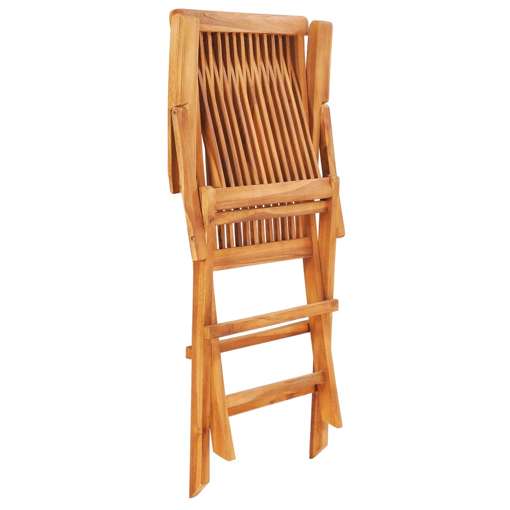 7 Piece Folding Outdoor Dining Set Solid Teak Wood