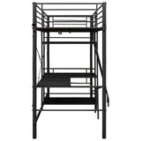 Bunk Bed With Table Without Mattress Metal