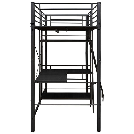 Bunk Bed With Table Without Mattress Metal