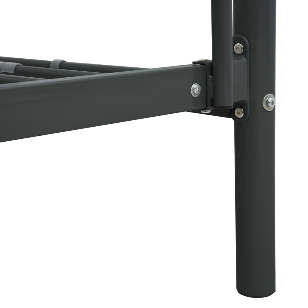 Bunk Bed without Mattress Black Metal 90x200cm