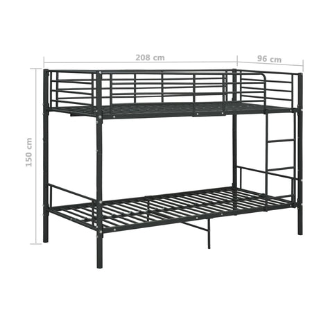 Bunk Bed Without Mattress Metal 90X200Cm