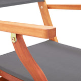 Folding Garden Chairs 2 Pcs Solid Eucalyptus Wood And Textilene