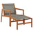 Garden Lounge Chair Solid Eucalyptus Wood And Textilene