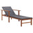 Sun Lounger Poly Rattan And Solid Acacia Wood