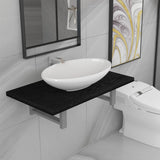 Two Piece Bathroom Furniture Set Ceramic White