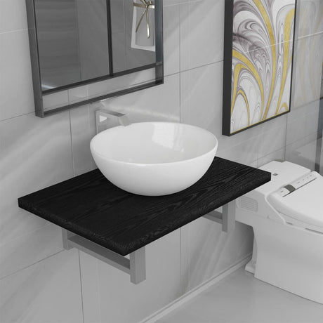 Two Piece Bathroom Furniture Set Ceramic White