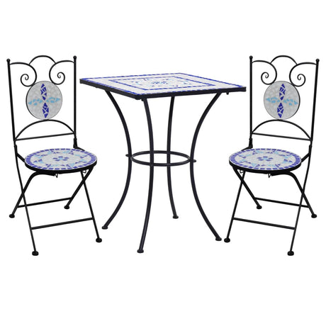 3 Piece Mosaic Bistro Set Ceramic Tile
