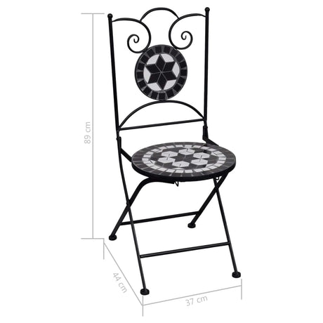 3 Piece Mosaic Bistro Set Ceramic Tile