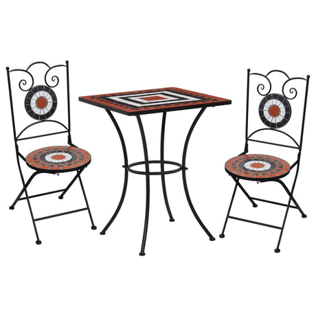 3 Piece Mosaic Bistro Set Ceramic Tile