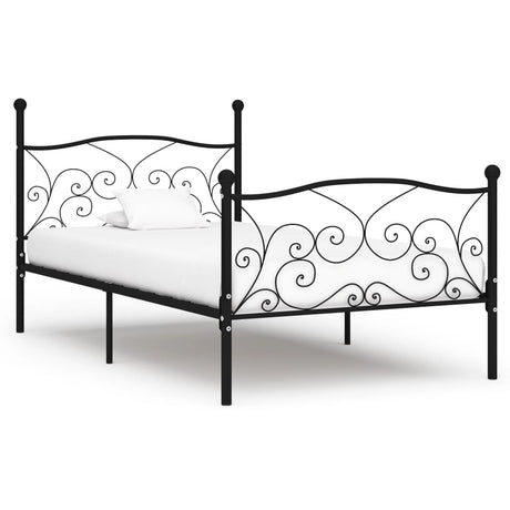 Bed Frame Without Mattress With Slatted Base Metal