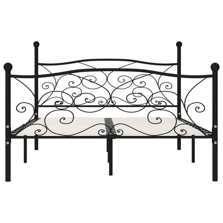 Bed Frame Without Mattress With Slatted Base Metal