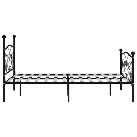 Bed Frame Without Mattress With Slatted Base Metal