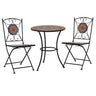 3 Piece Mosaic Bistro Set Ceramic Tile