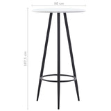 3 Piece Bar Set Plastic Black