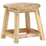 Hand-Painted Stool 38X38X35 Cm Solid Mango Wood