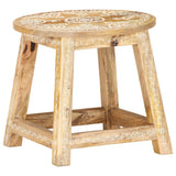 Hand-Painted Stool 38X38X35 Cm Solid Mango Wood