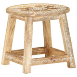 Hand-Painted Stool 38X38X35 Cm Solid Mango Wood