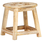 Hand-Painted Stool 38X38X35 Cm Solid Mango Wood